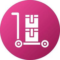 Paket-Trolley-Icon-Stil vektor