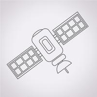 satellit ikon symbol tecken vektor