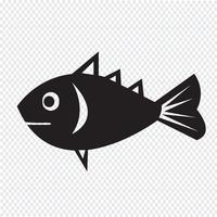 Fisch Icon Symbol Zeichen vektor