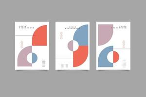 Reihe von Business-Cover-Vorlage geometrisches Design vektor