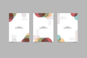 uppsättning av business cover mall geometrisk design vektor