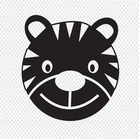 Tiger ikon symbol tecken vektor