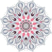 flackerndes Mandala in blauen und rosa Farben. Vektor-Illustration vektor