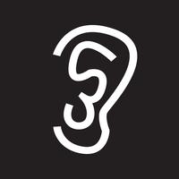 öron ikon symbol tecken vektor