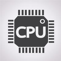 CPU-Symbol Symbol Zeichen vektor