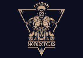 Biker man badge vektorillustration vektor