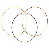 drei goldene Ringe isoliert auf weißem Hintergrund. vektor