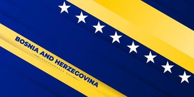 Hintergrund der Flagge von Bosnien und Herzegowina. vorlage für den unabhängigkeitstag von bosnien und herzegowina. vektor