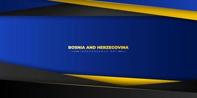 blauer und gelber geometrischer abstrakter hintergrund. vorlage für den unabhängigkeitstag von bosnien und herzegowina. vektor