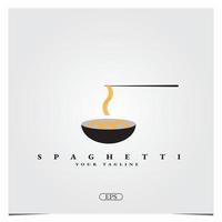spagetti logotyp premium elegant mall abstrakt vektor eps 10