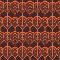 bruna blad seemless mönster bakgrund vektor