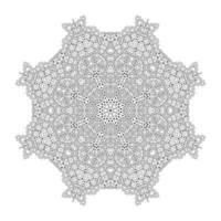 schöner Linienkunst-Mandala-Vektor für Design vektor