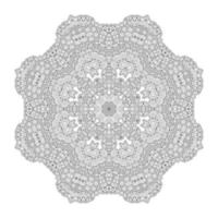 Linienkunst-Mandala-Vektor für Design vektor