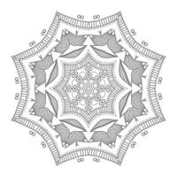 eleganter Linienkunst-Mandala-Vektor für Design vektor