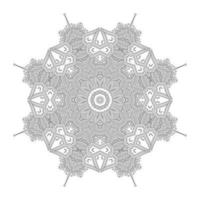 elegantes Linienkunst-Mandala-Design vektor