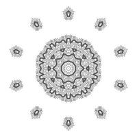 elegantes Linienkunst-Mandala-Design vektor