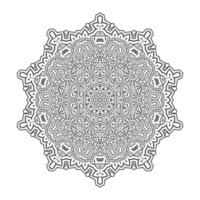 elegantes Linienkunst-Mandala-Design vektor