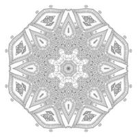 schöner Linienkunst-Mandala-Vektor für Design vektor