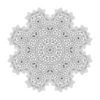 schöner Linienkunst-Mandala-Vektor für Design vektor