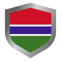 Gambias flaggsköld vektor