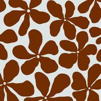 mitten av århundradet brun minimalistisk flower power vektor