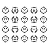 Abbildung der eingestellten Linie der Sonne Emoji