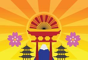 Kultur und Symbole Japans vektor
