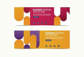 abstrakt kapsel form banner och broschyr design vektor