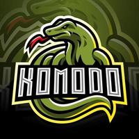 komodo esport maskot-logotypdesign vektor