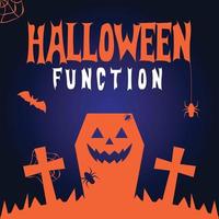 Postdesign für Halloween-Funktion vektor