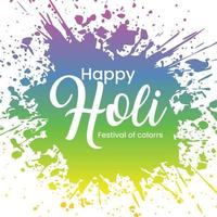 happy holi festival inläggsdesign för sociala medier vektor