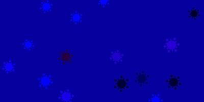 ljusrosa, blå vektormall med influensatecken. vektor