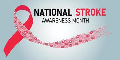 nationell stroke medvetenhet månad banner vektor