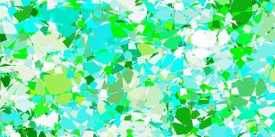 hellrosa, grüne Vektorbeschaffenheit mit zufälligen Dreiecken. vektor