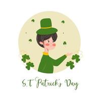 st Patricks dag hälsning vektorillustration vektor