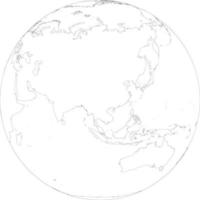 Karte des Globus von Asien vektor