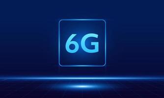 Konzept der Technologie 6g Mobilfunknetz, Telekommunikation der neuen Generation, mobiles Hochgeschwindigkeitsinternet, vektor