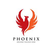 Phoenix fågel logotyp koncept vektor