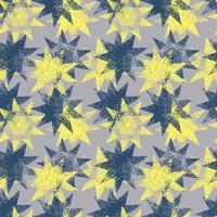 zarte durchbrochene Sterne mit geschnitzten botanischen Motiven Vektor nahtloses Muster
