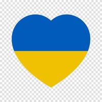Flagge der Ukraine in Herzform. ukrainisches Nationalsymbol. Vektor-Illustration vektor