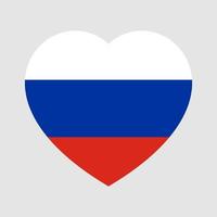 Flagge von Russland in Herzform. russisches nationales symbol. Vektor-Illustration vektor