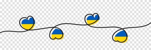 Flagge der Ukraine in Herzform. ukrainisches Nationalsymbol. Vektor-Illustration vektor