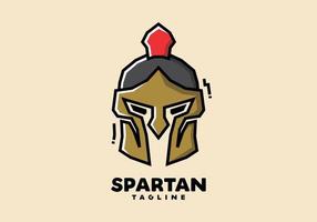 steifer Kunststil des spartanischen Helms vektor
