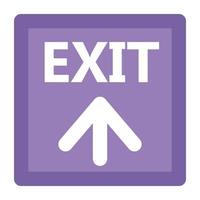 exit arrow koncept vektor