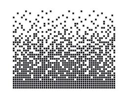 pixelzerfallshintergrund. Zerfallseffekt. verteiltes gepunktetes Muster. Konzept der Auflösung. abstrakte Pixelmosaikstruktur mit einfachen quadratischen Partikeln. Vektorillustration auf weißem Hintergrund vektor