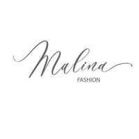 malina - hallon kalligrafi logotyp mall för smycken butik, bakning, matlagning, kläder, mode, etc. bär vektor design, frukt illustration i linje.