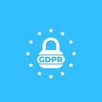 gdpr, allgemeines datenschutzverordnungskonzept, vektorillustration vektor