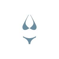 Bikini-Symbol Logo flache Design-Vorlage vektor