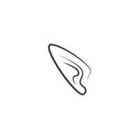 öron logotyp ikon platt formgivningsmall vektor