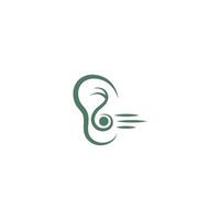 öron logotyp ikon platt formgivningsmall vektor